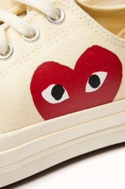 Comme Des Garcons PLAY X Converse Chuck 70 Low Single Heart Shoes -Rooted Store 150207C 4