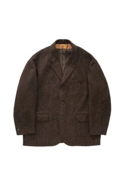 Visvim Bowen Blazer Donegal Tweed 'Dark Brown'