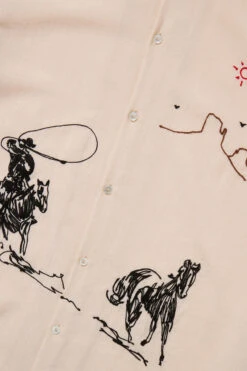 One Of These Days Into The Distance Camp Shirt 'Ivory' -Rooted Store BUY 01C 16 005 IVOR ROOTED NASHVILLE 3