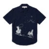 One Of These Days Into The Distance Camp Shirt 'Navy'