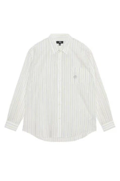Stussy Classic LS Striped Shirt 'White'