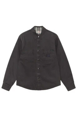 Stussy Heavy Washed Canvas Shirt 'Black'