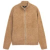 Stussy Brushed Mock Full Zip Sweater 'Camel' -Rooted Store BUY 117248 CAML ROOTED NASHVILLE 1