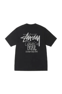 Stussy Classic Gear Pig Dyed Tee 'Black' -Rooted Store BUY 1905084 BLAC ROOTED NASHVILLE 2