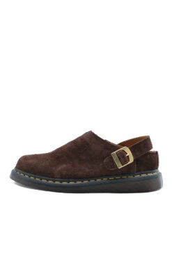 Dr. Martens Dr Martens Isham Buckle Mule 'Dark Brown/Desert Oasis Suede'
