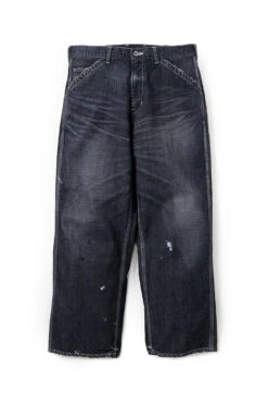 Neighborhood Washed Denim Utility Pants 'Black'