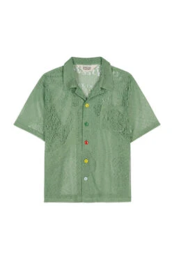 Brain Dead Engineered Mesh Shirt 'Green'