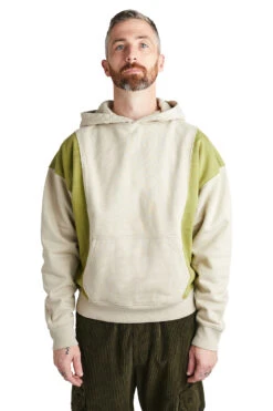 Brain Dead Mendoza Cropped Hooded Sweatshirt 'Tan'