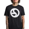 Acne Studios Circle Logo Tee 'Black/Ecru'
