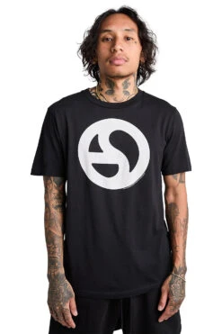 Acne Studios Circle Logo Tee 'Black/Ecru'