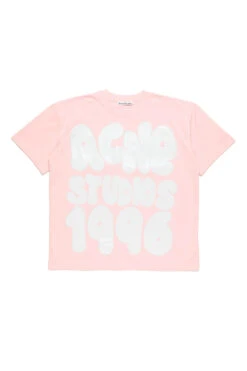 Acne Studios Spray Logo Tee 'Pink'