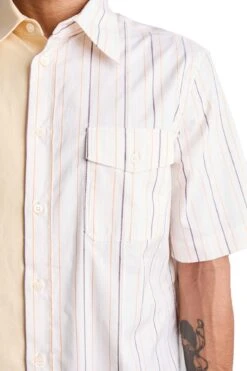 Marni Half Poplin Striped Shirt 'Ivory' -Rooted Store BUY CUMU0288QY UTC313 STW06 ROOTED NASHVILLE 4