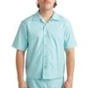 Jordan Mens Essentials SS Button Up Shirt 'Blue' -Rooted Store BUY DX9681 464 ROOTED NASHVILLE 1