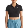 Jordan Women's Cropped Ribbed Polo 'Black