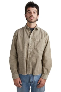 John Elliott Corduroy Hemi Shirt 'Bark'