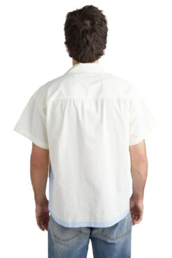 John Elliott Pullover Camp Shirt 'Salt/Light Blue' -Rooted Store BUY E077F1071122A ROOTED NASHVILLE 3