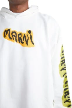 Marni Graffiti Logo Hoodie 'Natural White' -Rooted Store BUY FUMU0067PDUSCV51GLW02 ROOTED NASHVILLE 4