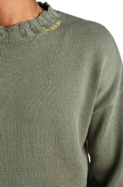 Marni Disheveled Cotton Crewneck Sweater 'Leav Green' -Rooted Store BUY GCMG0210A0 UFC652 00V67 ROOTED NASHVILLE 4 4b8dc491 9ec9 47b2 8e18 fd6a0411ee1d