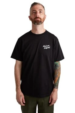 Maison Kitsune Mini Handwriting Classic Tee 'Black'