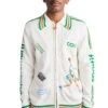 Casablanca Le Jeu Intarsia Knit Jacket 'White' -Rooted Store BUY MPS24 KW 588 01 ROOTED NASHVILLE 1
