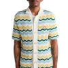 Casablanca Boucle Wave Shirt 'Yellow/Blue' -Rooted Store BUY MPS24 KW 600 01 ROOTED NASHVILLE 1