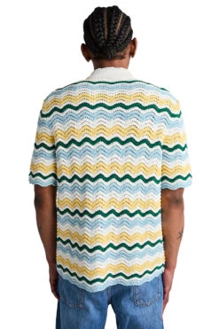 Casablanca Boucle Wave Shirt 'Yellow/Blue' -Rooted Store BUY MPS24 KW 600 01 ROOTED NASHVILLE 3