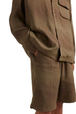 Needles Mens Basketball R/N Wave Stripe Shorts 'Brown' -Rooted Store BUY MR149 ROOTED NASHVILLE 4