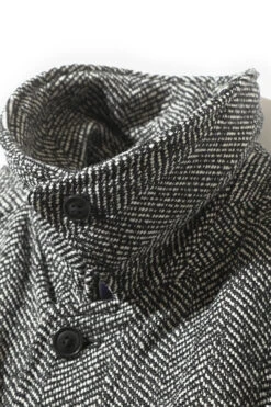 Needles Herringbone Balcollar Coat 'White' -Rooted Store BUY PU093 ROOTED NASHVILLE 3