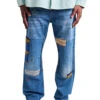 Marni Mohair Patch Jeans 'Iris Blue'