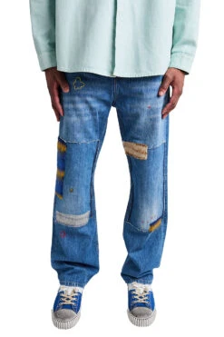Marni Mohair Patch Jeans 'Iris Blue'