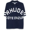 RHUDE Cote D'Azu Pique Raglan Polo 'Navy' -Rooted Store BUY RHPS25PO02012 ROOTED NASHVILLE 1