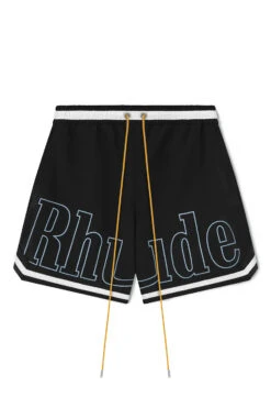 Rhude Logo Basketball Swim Shorts 'Black'