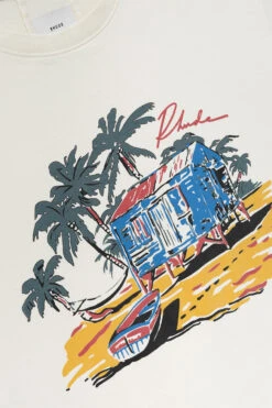 RHUDE Beach Side Tee 'Vintage White' -Rooted Store BUY RHPS25TT11012 ROOTED NASHVILLE 3