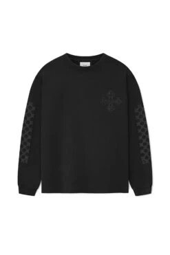 RHUDE Cross Logo LS Tee 'Vintage Black'