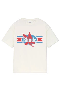 Rhude Chevron Eagle Tee 'Vintage White'