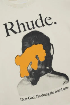 Rhude Ponytail Tee 'White' -Rooted Store BUY RHSS25TT08012 ROOTED NASHVILLE 3