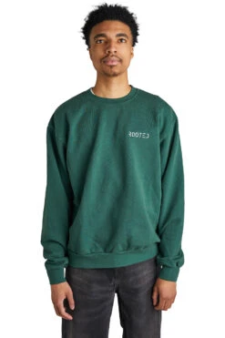 ROOTED Shop Crewneck Sweatshirt 'Dark Green'