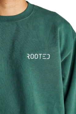ROOTED Shop Crewneck Sweatshirt 'Dark Green' -Rooted Store BUY RSC DGRE ROOTED NASHVILLE 4
