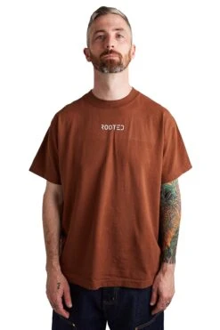 ROOTED Shop Tee 'Brown'