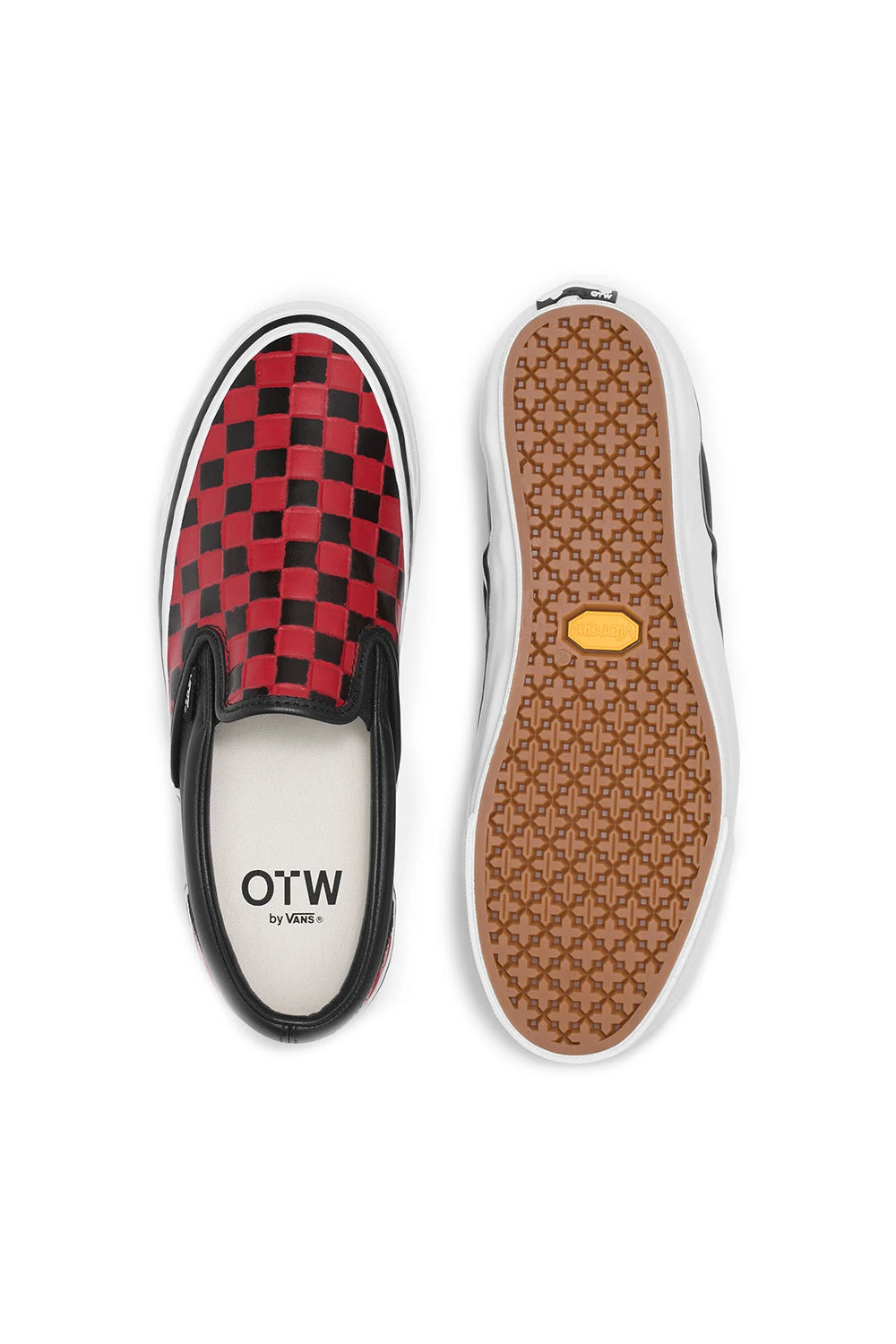 Vans OTW Slip-On 98 Vibram Leather Check 'Red/Black' Vans OTW Slip-On 98 Vibram Leather Check 'Red/Black' -Rooted Store BUY VN000DCMBRR ROOOTED NASHVILLE 3