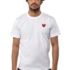 Comme Des Garcons PLAY Mens Red Heart Tee 'White/Red' -Rooted Store CDGPlayAZ T256 051 1 1 981d27f4 3da3 4d33 9c09 7ad276edf1f8