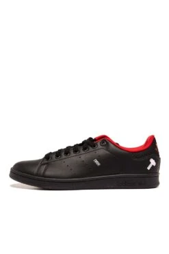 Adidas Stan Smith 'Marvel' In Black/Silver/Scarlet