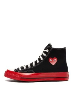 Comme Des Garcons PLAY X Converse Chuck 70 High Shoes Black/Red
