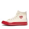 Comme Des Garcons PLAY X Converse Chuck 70 High Shoes Egret/Red -Rooted Store buy A01794C 1 rooted nashville