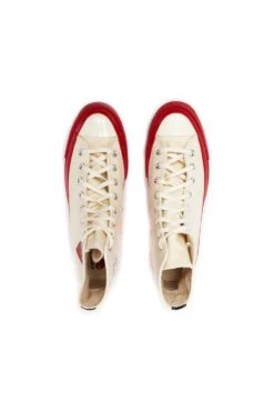 Comme Des Garcons PLAY X Converse Chuck 70 High Shoes Egret/Red -Rooted Store buy A01794C 3 rooted nashville