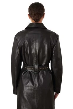Honor The Gift Womens Vegan Trench 'Black' -Rooted Store buy HTG Womens Vegan Trench Jacket Black WHTG220363 3 rooted nashville