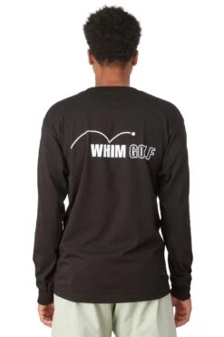 WHIM Mens Bouncing Ball LS Tee 'Black' -Rooted Store buy LS T Shirt Spell Whim Golf Bouncing Ball WG FW22 17 3 rooted nashville