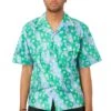 Marni Mens Short Sleeve Bowling Shirt 'Sea Foam'
