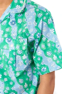 Marni Mens Short Sleeve Bowling Shirt 'Sea Foam' -Rooted Store buy Marni Mens Short Sleeve Bowling Shirt Sea Foam CUMU0266A8UTC234SFV62 4 rooted nashville