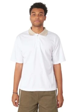WHIM Mens Micro Poly Pique Golf Shirt 'Light Grey'